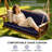 Outdoor Swing Cushion with Backrest & Tie Straps, 2/3 Seater Replacement Glider Cushion-1357063738