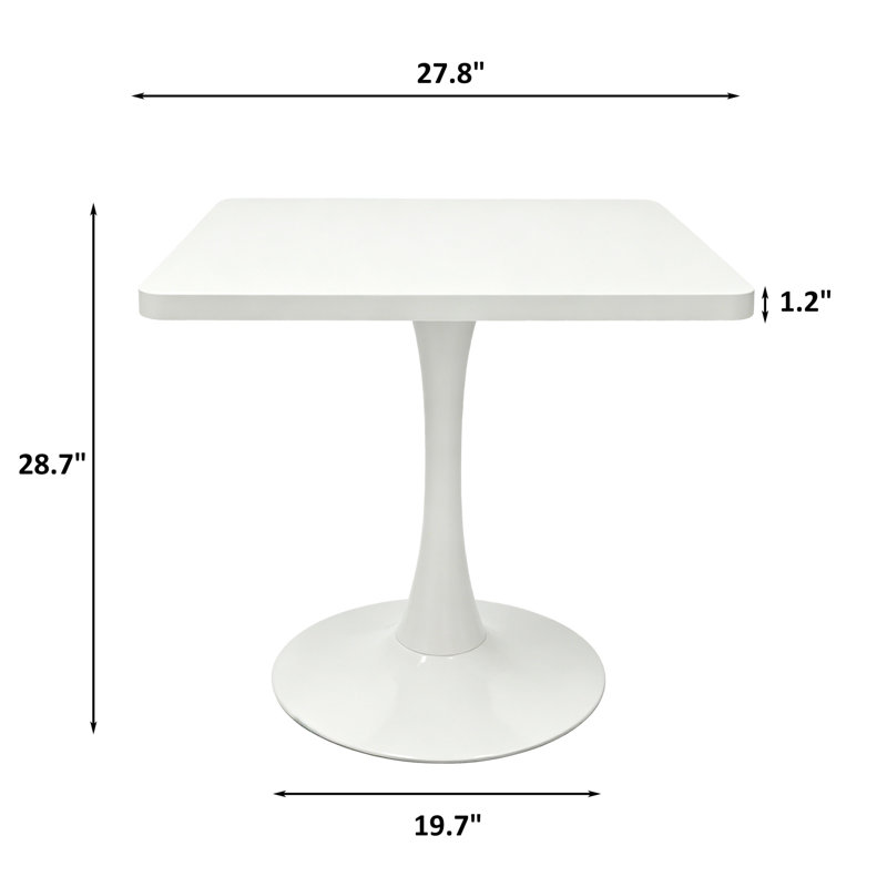 Square Dining Table, White