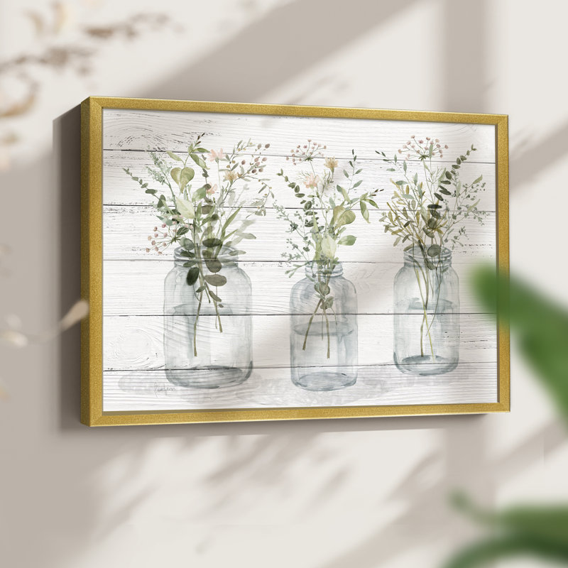 Bottled Greenery -Framed Print - Restickable