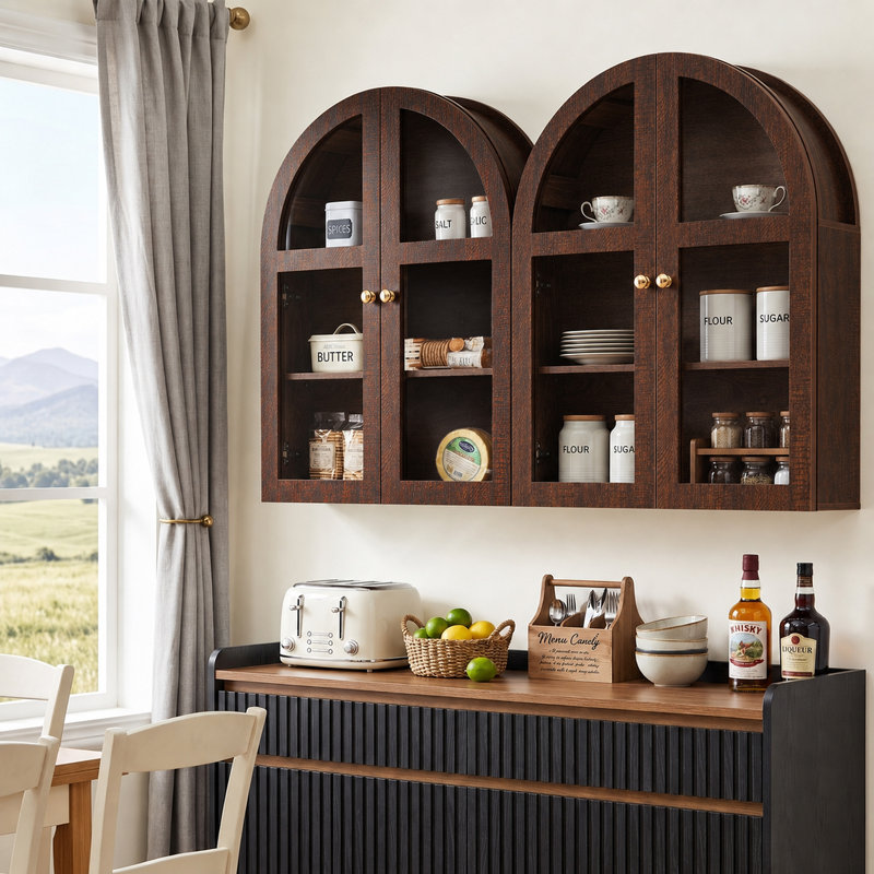 Armoire murale 31,5 po, Noyer