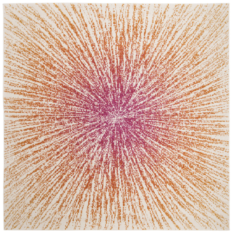 Faustina Performance Abstract Rug, Square 6'7"
