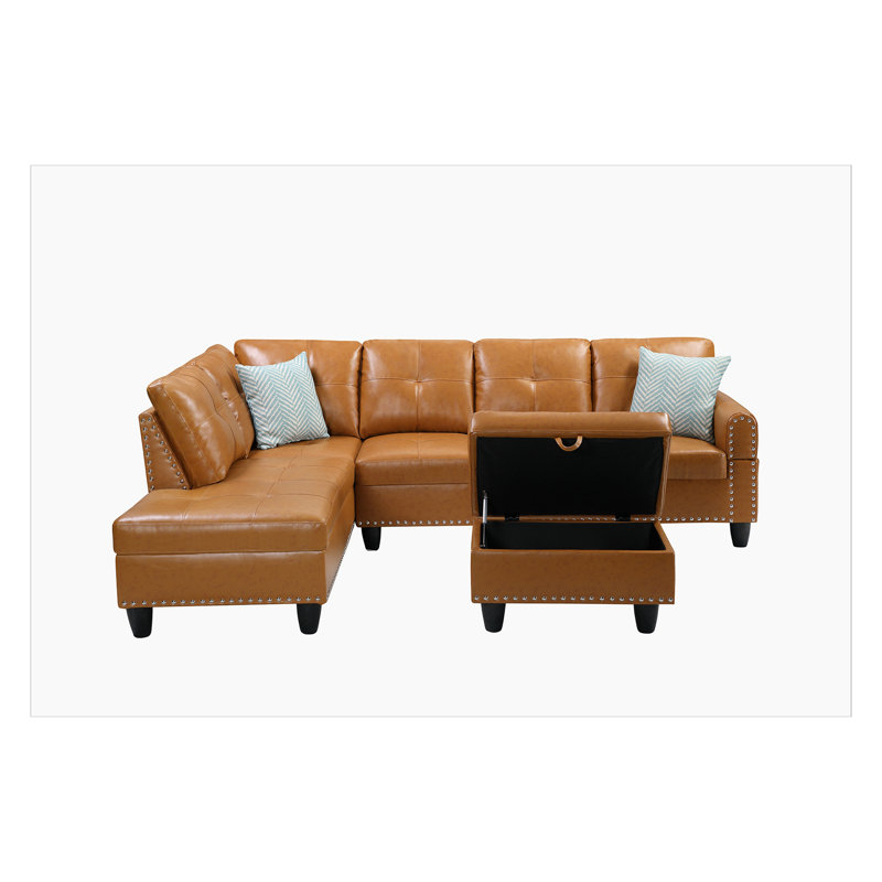 Latitude Run® L - Shaped Sectional with Storage Ottoman - Wayfair Canada