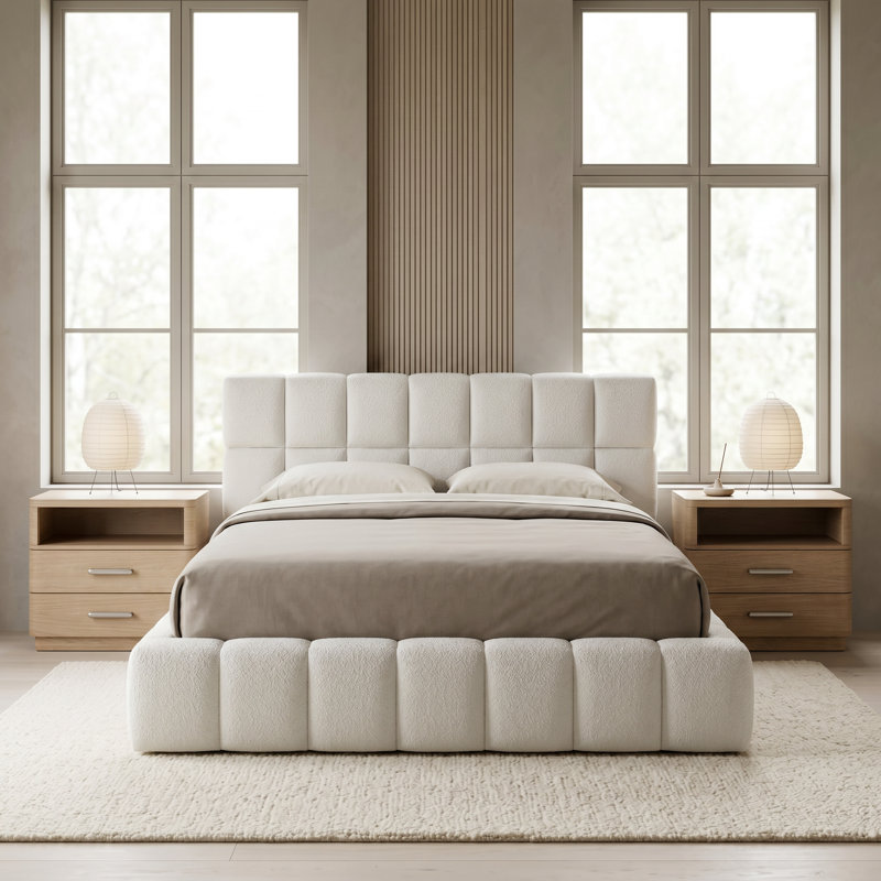 Nomad 3 Piece King Bedroom Set, 3 Pcs: Bed, 2 Nightstands, Queen