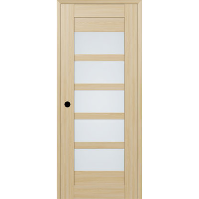 Porte standard en bois massif manufacturé et en verre préfini Avon 07-07