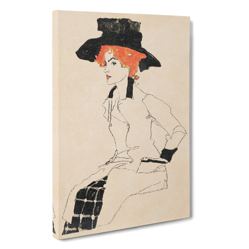 Portrait Of A Woman Vol.2 by Egon Schiele - Wrapped Canvas Painting, 60cm H x 40cm W x 3cm D