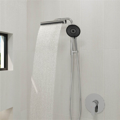 Single Handle 6-Spray Shower Faucet 1.8 GPM With Flexible Handshower Head (Valve Included)