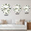 Feuilles vertes sur blanc - horloge murale à motifs-2017160351
