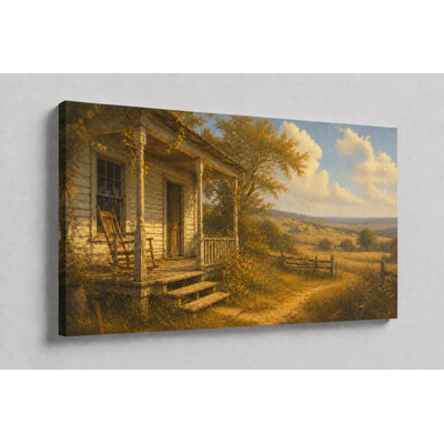 Large Rustic Farmhouse Porch Wall Art Country Cottage Canvas Print Vintage Home Artwork for Living Room Bedroom Farmhouse Decor 24x36 Inch Canvas Print - Ready to hang