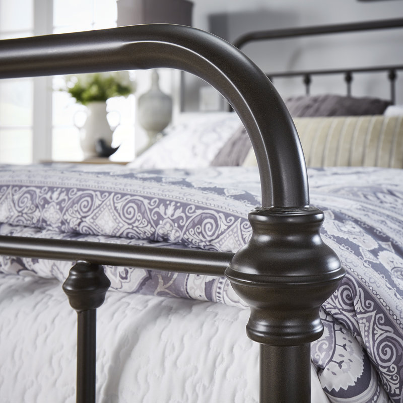 Eberhart Metal Open-Frame Bed, Antique Dark Bronze, Queen