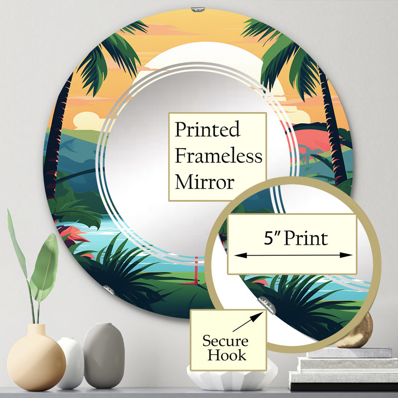 Miroir mural sans cadre Barrault, 24 po x 24 po