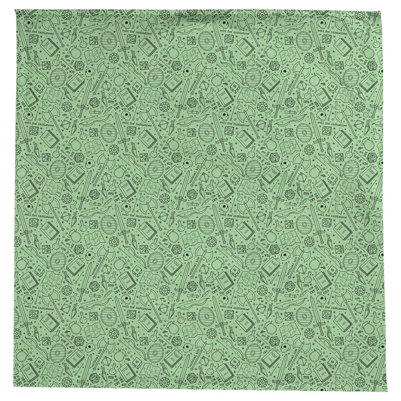 Nappe à motif rpg Leffel, Vert / Noir