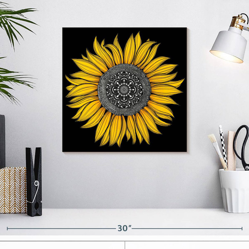 Harnek tournesol mandala, H 16 po x l 16 po
