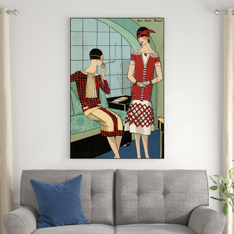 Impression rétro sur toile rétro «Couture», H 48 po x l 32 po x P 1,25 po