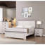 Commode à quatre tiroirs Style pour chambre à coucher, commode en bois massif gris / blanc, tiroirs, finition gris rustique