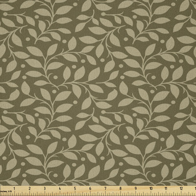 Dasiyah Old Fashioned Leafy Branches with Dots Multi-Purpose Fabric