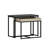 Modern Anthracite Side Table, 25.6 x 19.7 x 13.8 inches | 100% Melamine Coated Particle Board, Thickness: 0.7 inches | Stylish Industrial Design, Perfect for Living Room & Bedroom, Durable & Elegant Finish