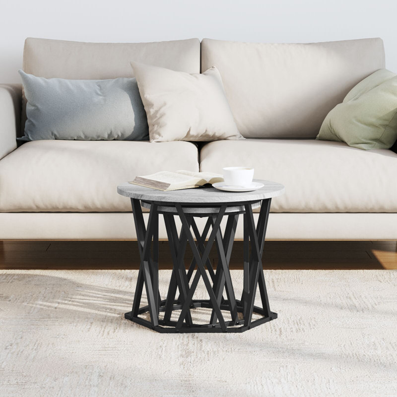 Coffee Table, 40cm H x 50cm W x 50cm D, Grey Sonoma