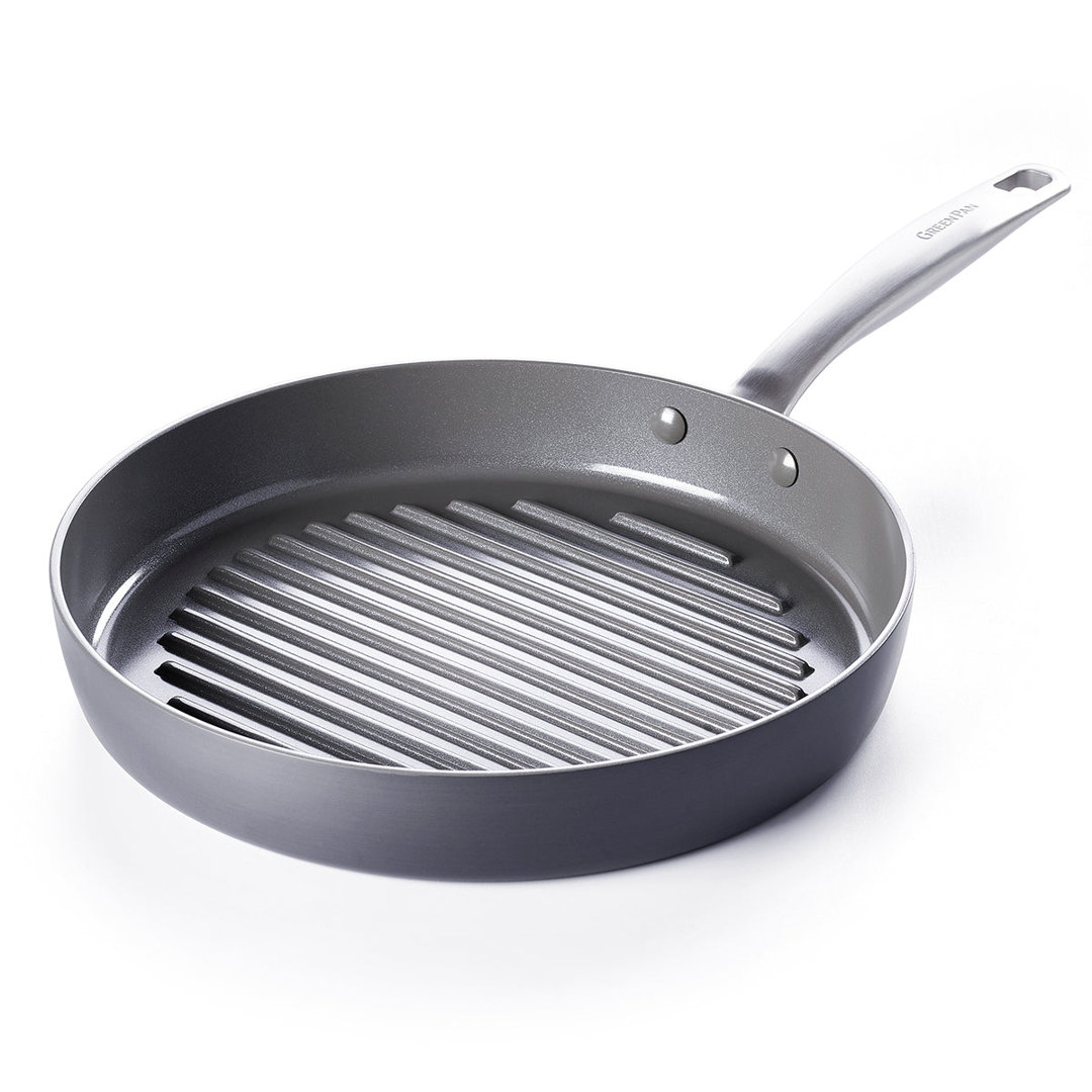 GreenPan Chatham Healthy Ceramic Nonstick, Grill Pan, 11", Gray GreenPan