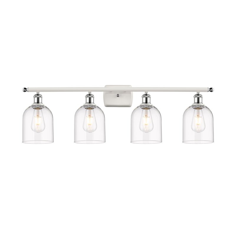 Anacaren 4 - Light Dimmable Vanity Light, White/Polished Chrome, Clear