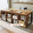 Walnut Rectangular Solid Wood Executive desk-1155903656