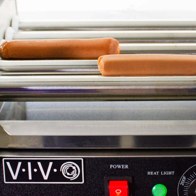 Vivo Electric Hot Dog With Cover, 15.8" H x 22.8" L x 13" D