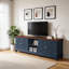 Meuble télé 4 portes 2 tablettes pour grange bleu marine et bleu marine