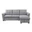 Canapé-lit modulaire en lin gris clair avec méridienne réversible 90,5 po Avery