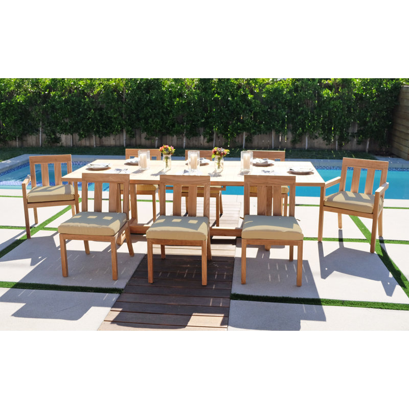 Ensemble de table de salle à manger Crelake, Toile Sunbrella® beige antique