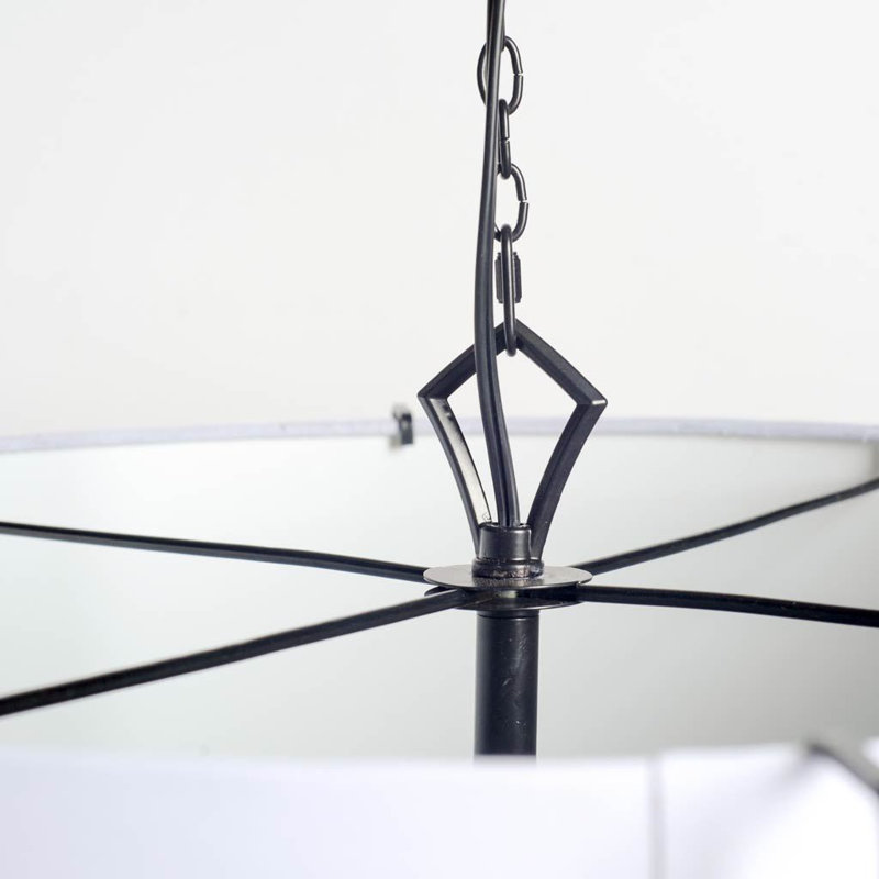Kulik Dimmable Drum Chandelier, Black