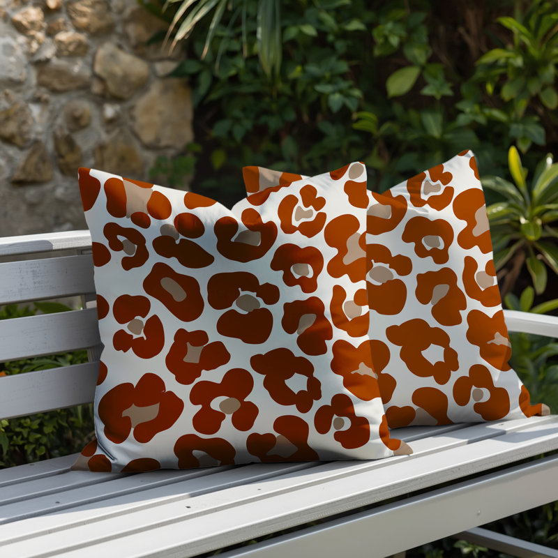 Coussin intérieur / extérieur Davi, 18x18, Burnt Orange