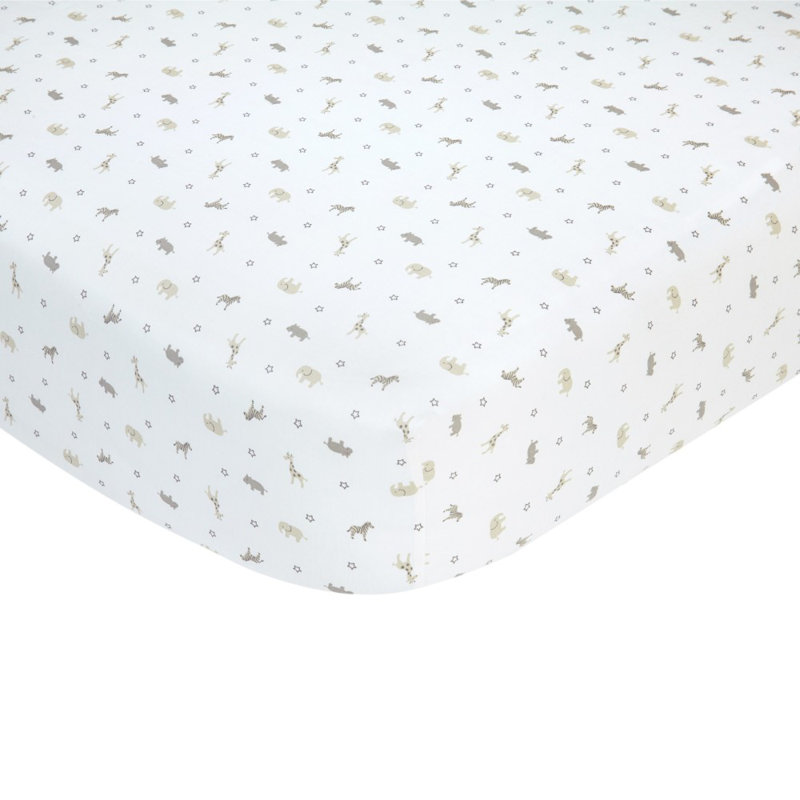 Drap-housse pour lit de bébé en satin safari