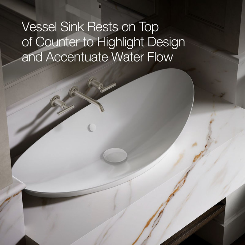 Veil® Trough Vessel, White