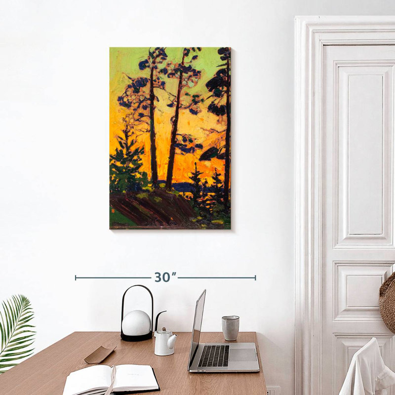 Harnek Pine Trees At Sunset, 30" H x 20" W