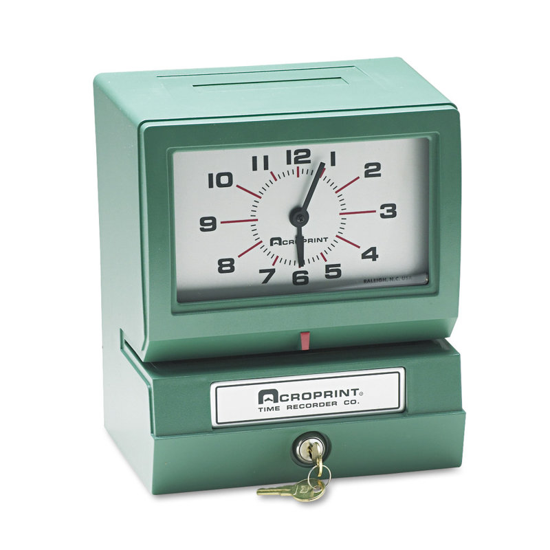 Model 150 Analogue Automatic Print Time Clock with Month/Date/1-12 Hours/Minutes