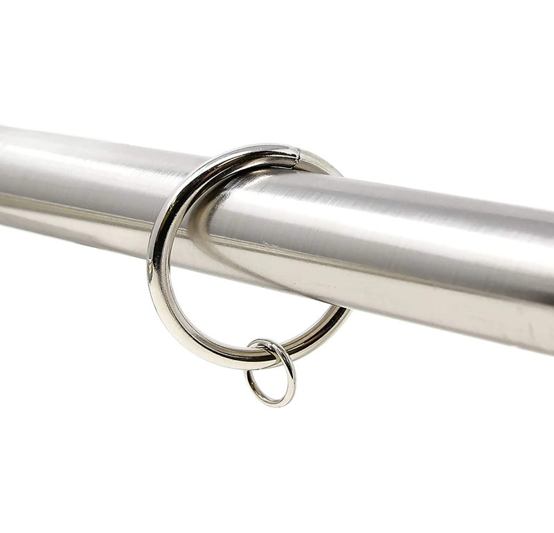 Anneau de rideau en métal Mccarthy, Acier brossé, Diamètre de 2,4 po