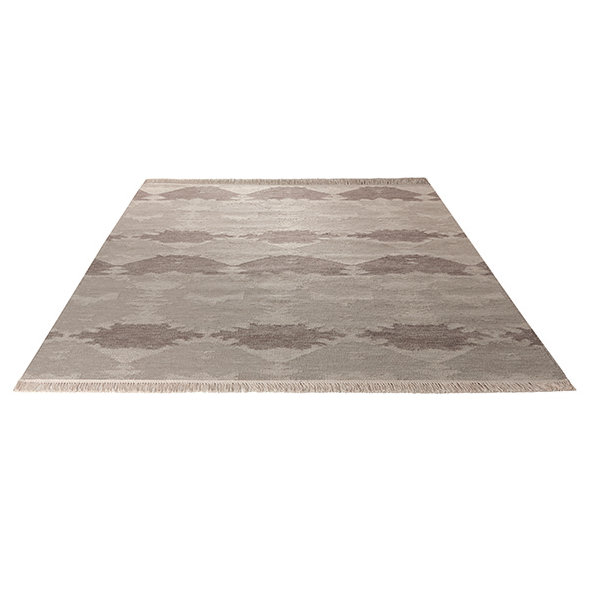 Denim Batik Hand Woven Wool Grey Rug, 130  x 190cm