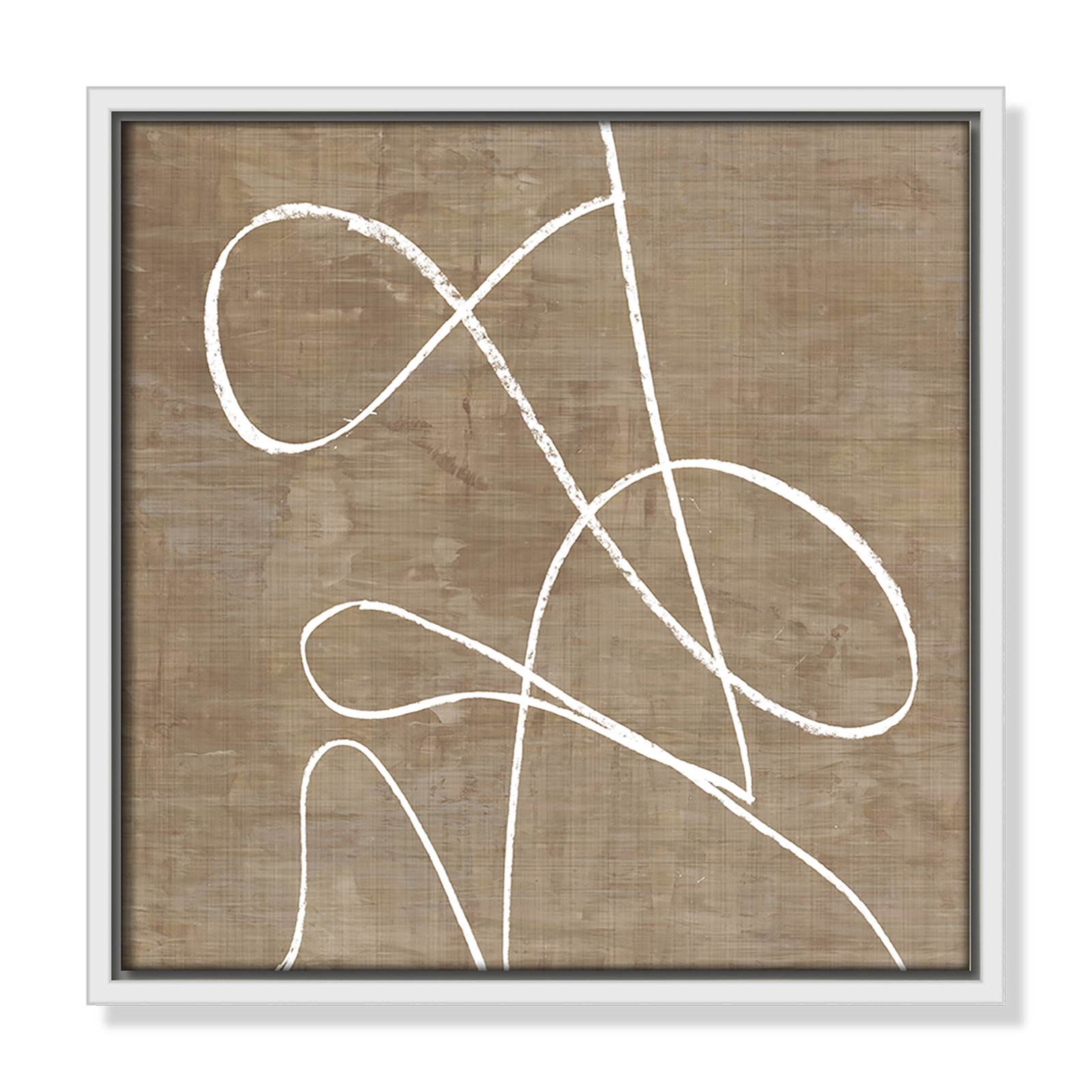 Catana "Swooping Lines" Print, 13.5" H x 13.5" W, White