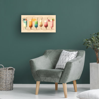 Moderne et contemporain, Mid-Century, cocktails et boissons 31 sur toile