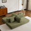 Canapé-lit convertible avec coussin cylindrique, canapé-lit pliant en velours côtelé avec cadre de forme fixe, canapé-lit de salon pour la chambre à coucher (vert)