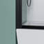 Porte de baignoire pivotante sans cadre H 55 po x l 31,5 po avec verre trempé 1/4 po et quincaillerie noir mat