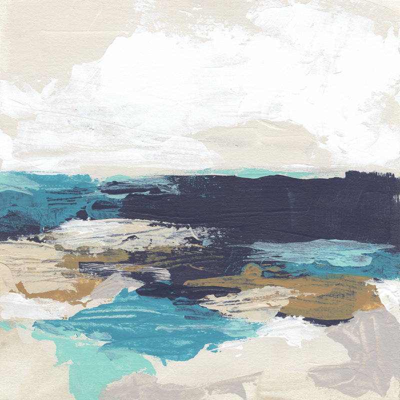 Palette Coast I by June Erica Vess - Wrapped Canvas Painting, 30cm H x 30cm W x 3.8cm D