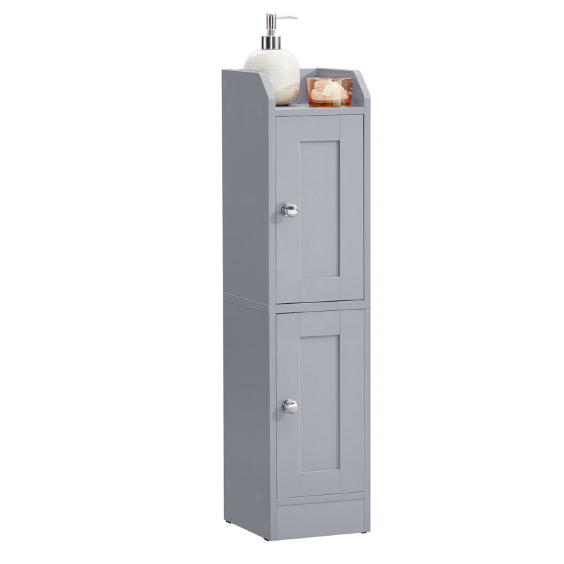 Manufatured Wood Drill / Screw Bathroom Cabinet, Grey