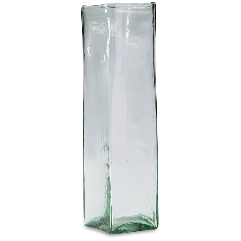 Roughfort Glass Table Vase, 15" H x 4.25" W x 4.25" D