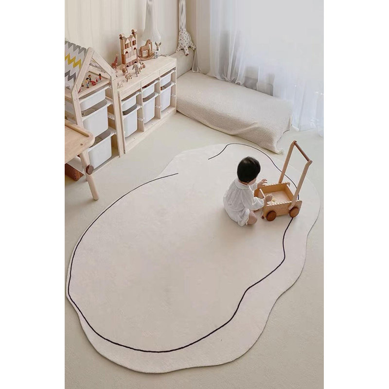 Oval Modern Area Rug with Non-Slip Backing, Ovale 3 pi 3 po x 9 pi 10 po