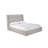 Gray Fabric Upholstered Queen Bed Frame