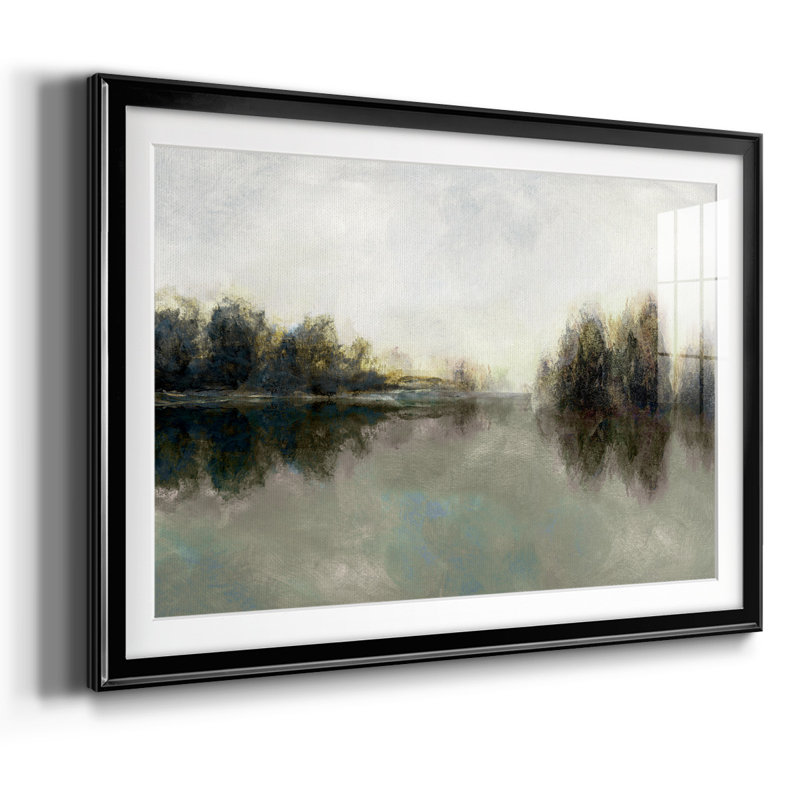 Coucher de soleil pluvieux, H 30 po x l 44 po x P 1,5 po, Noir