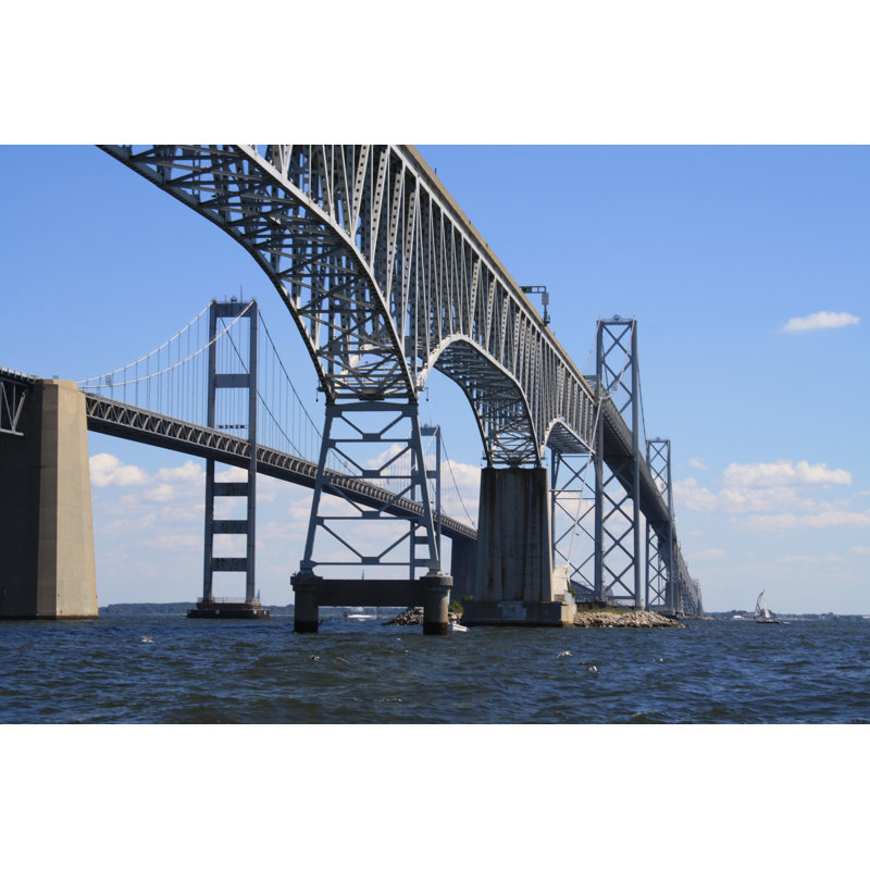 Chesapeake Bay Bridge - Wrapped Canvas Print, 30cm H x 46cm W