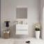 Meuble-lavabo mural avec lavabo, armoire de rangement flottante avec comptoir en résine de pierre et tiroirs à fermeture en douceur-115688393