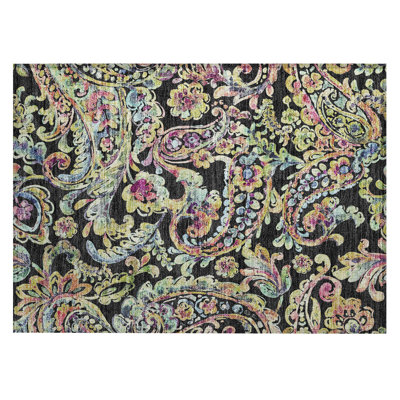 Shoifet Washable Paisley Indoor / Outdoor Rug