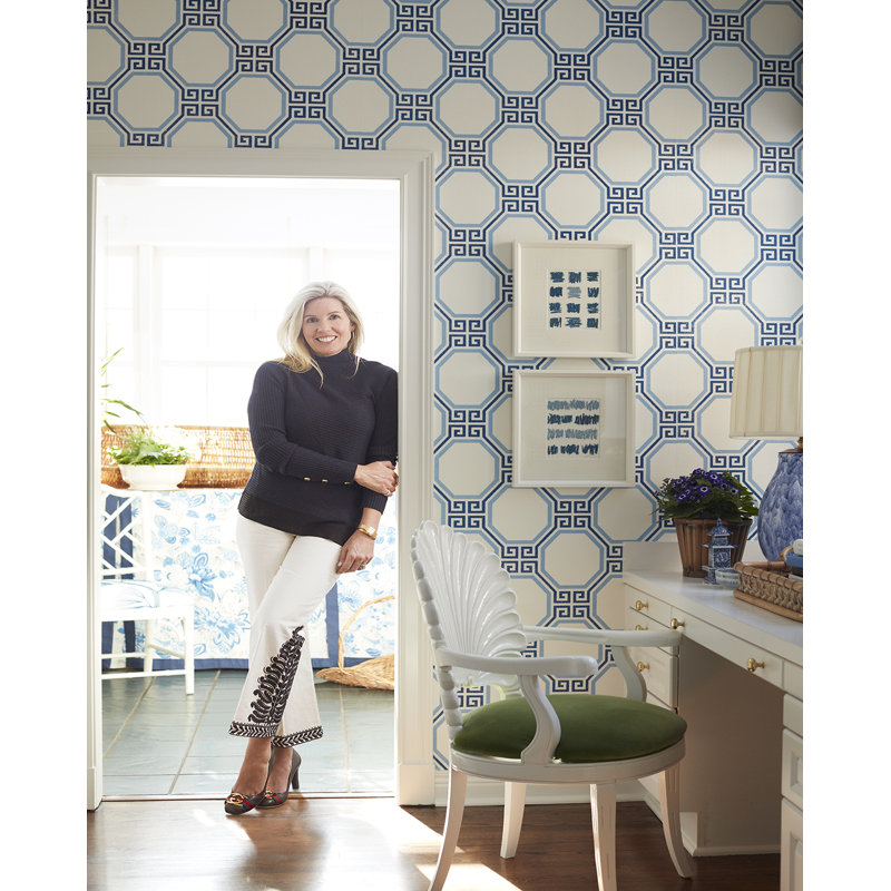 Octavia Sisal Wallpaper, Navy
